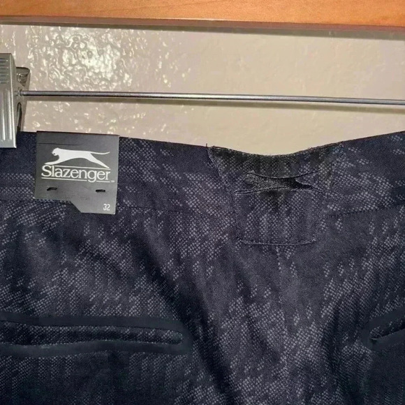 NWT Slazenger Hydro-Dri Black Tonal Print Golf Shorts Size 32 - Picture 6 of 11